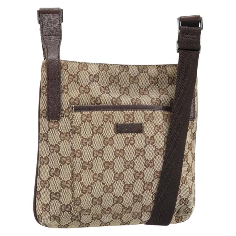 Gucci GG Canvas Shoulder Bag Beige